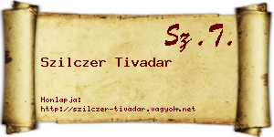 Szilczer Tivadar névjegykártya